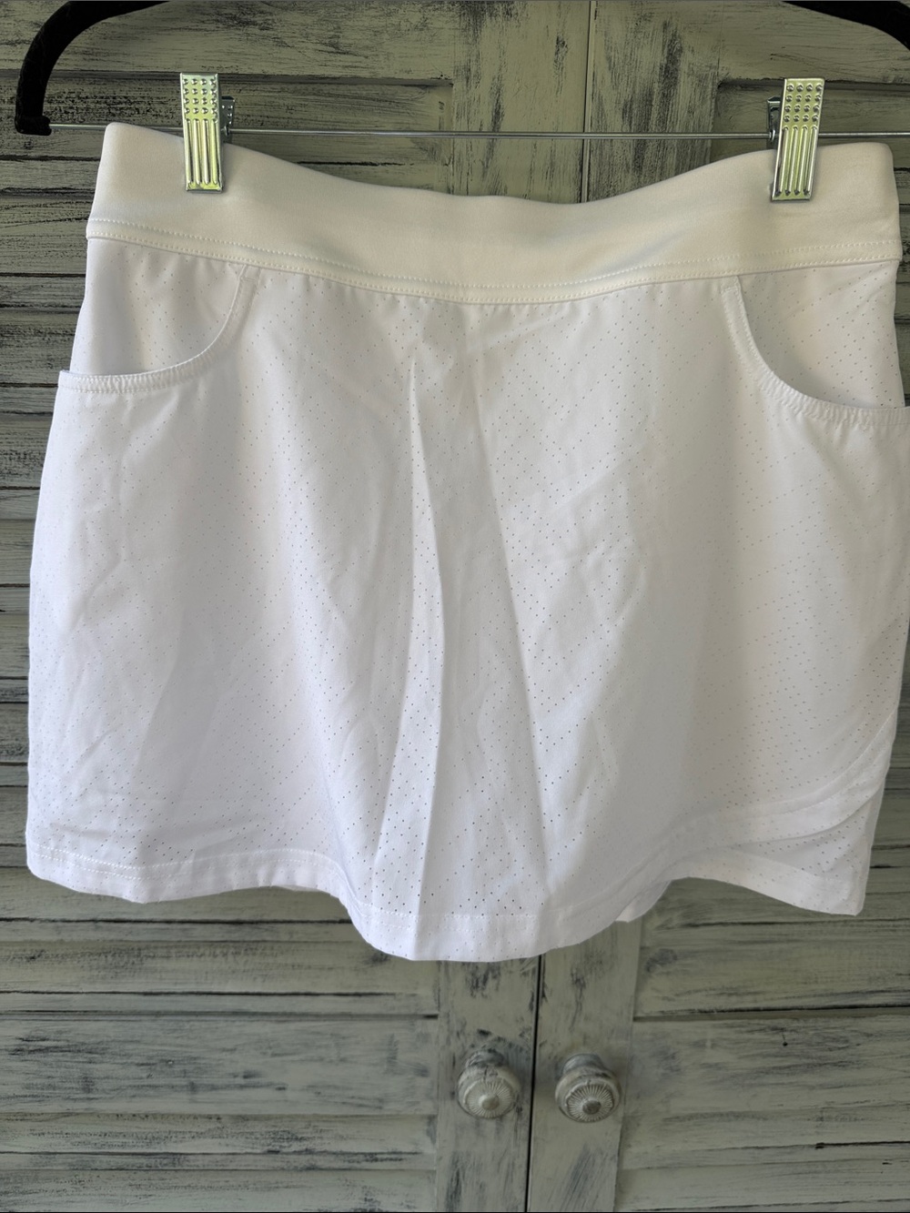 Callaway White Women’s Athletic/Golf Skort with Perforated Detail Size Small